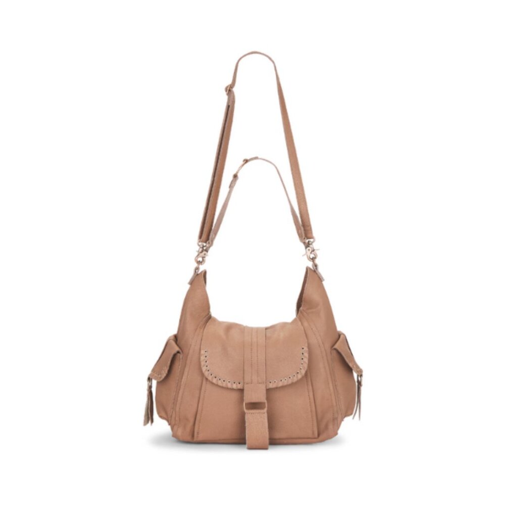 we the free leigh distressed hobo bag color saddle
